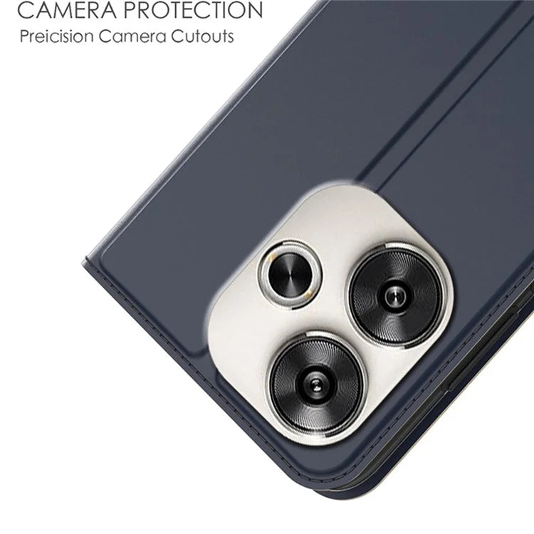 For Xiaomi Poco F6 5G / Redmi Turbo 3 5G Case PU Leather Flip Phone Cover Strong Magnetic Suction