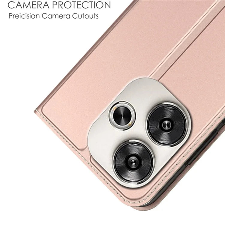 For Xiaomi Poco F6 5G / Redmi Turbo 3 5G Case PU Leather Flip Phone Cover Strong Magnetic Suction