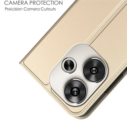 For Xiaomi Poco F6 5G / Redmi Turbo 3 5G Case PU Leather Flip Phone Cover Strong Magnetic Suction