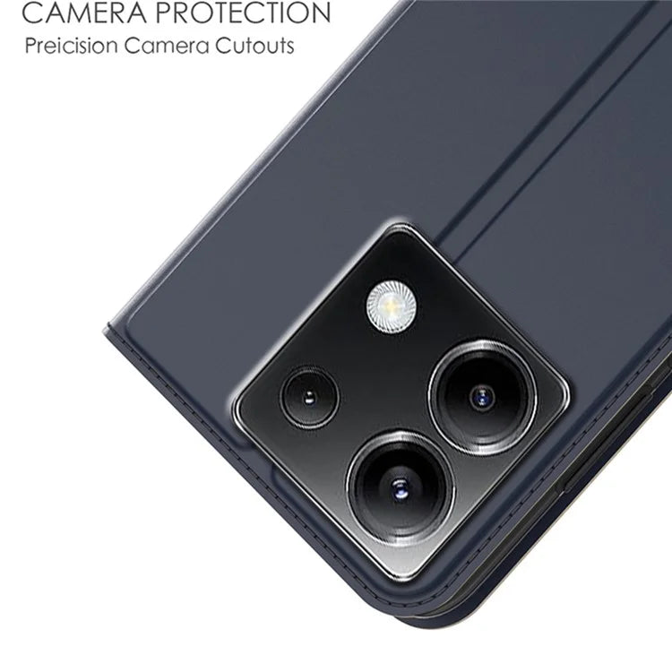 For Xiaomi Poco X6 5G / Redmi Note 13 Pro 5G Case PU Leather Phone Cover Card Slot Holder Hidden Magnetic Closure