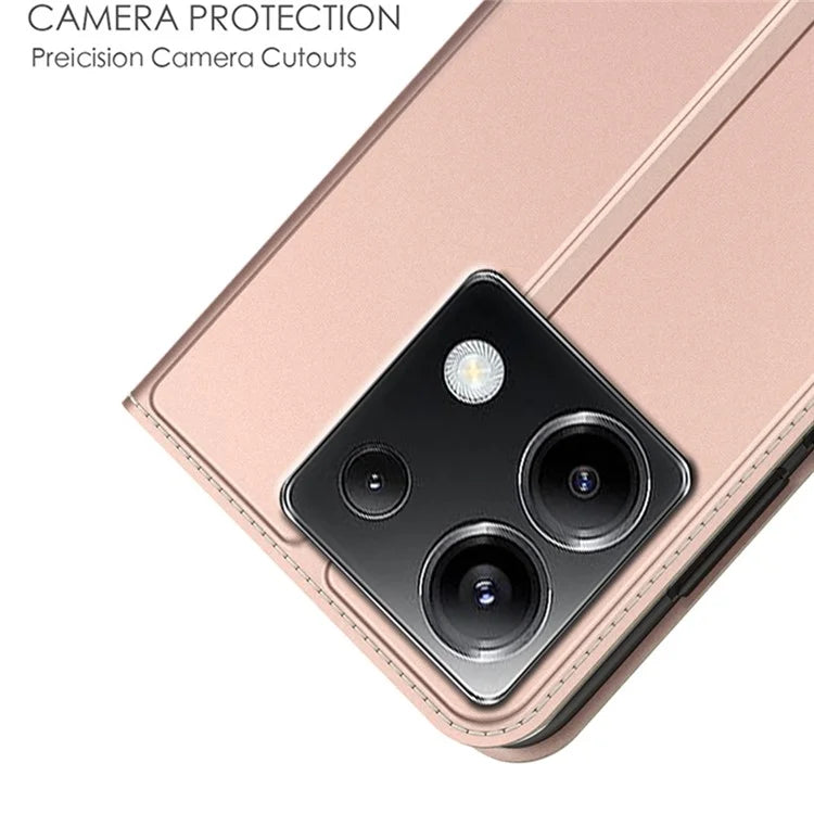For Xiaomi Poco X6 5G / Redmi Note 13 Pro 5G Case PU Leather Phone Cover Card Slot Holder Hidden Magnetic Closure