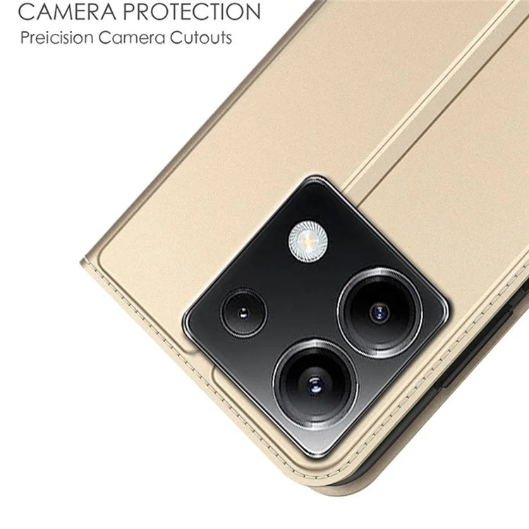 For Xiaomi Poco X6 5G / Redmi Note 13 Pro 5G Case PU Leather Phone Cover Card Slot Holder Hidden Magnetic Closure