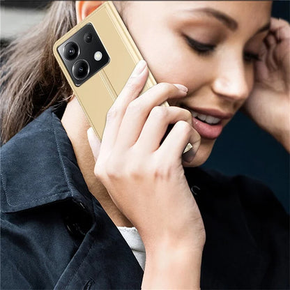 For Xiaomi Poco X6 5G / Redmi Note 13 Pro 5G Case PU Leather Phone Cover Card Slot Holder Hidden Magnetic Closure