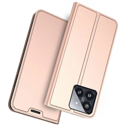 For Xiaomi 14 Case PU Leather Card Holder Phone Cover Hidden Magnetic Closure Design