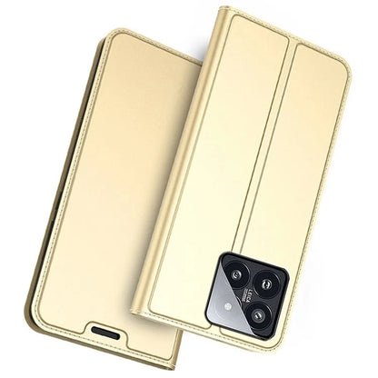 For Xiaomi 14 Case PU Leather Card Holder Phone Cover Hidden Magnetic Closure Design