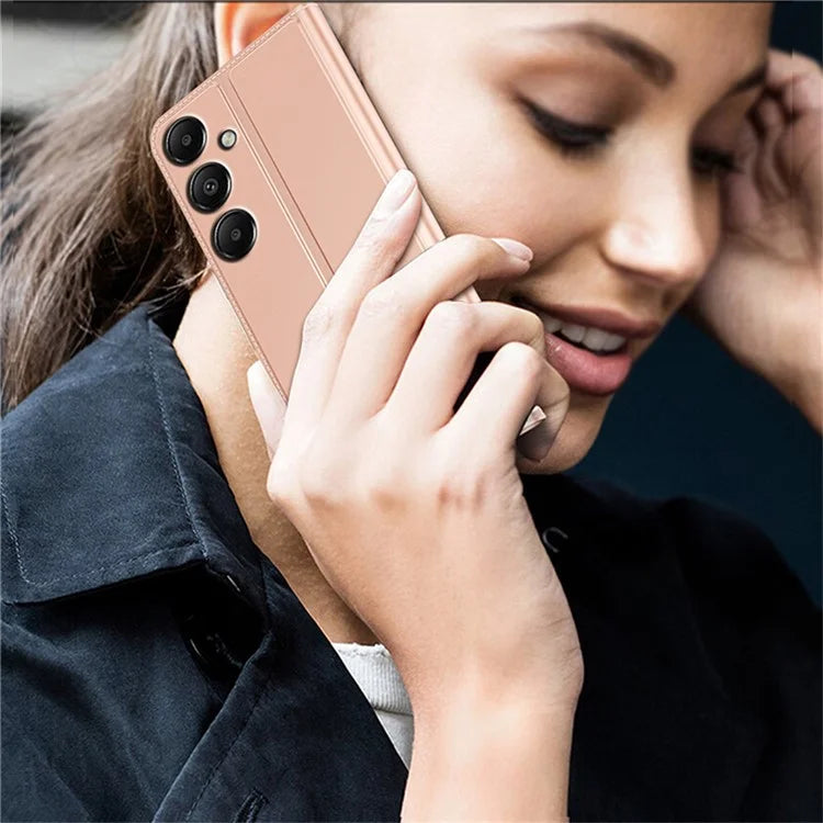 For Samsung Galaxy A15 4G / 5G Case Card Slot Leather Phone Cover Hidden Magnetic Adsorption