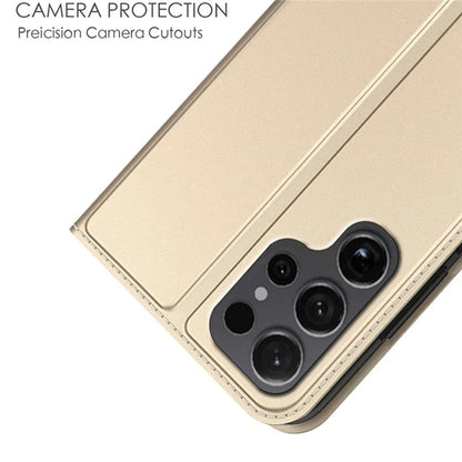 For Samsung Galaxy S24 Ultra Case Flip Stand Leather Phone Cover Full Body Protective