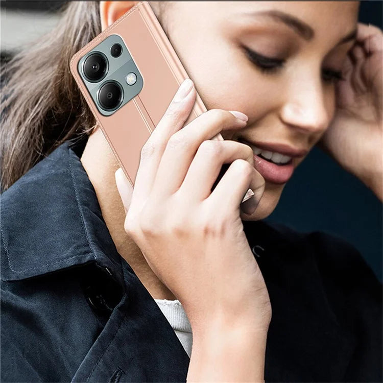 For Xiaomi Redmi Note 13 Pro 4G / Poco M6 Pro 4G Case Leather Shockproof TPU Phone Cover Card Holder Slot