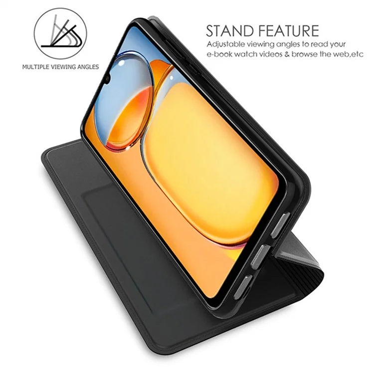 For Xiaomi Redmi Note 13 5G Case Stand Function Magnetic Closure Leather Phone Cover Card Slot