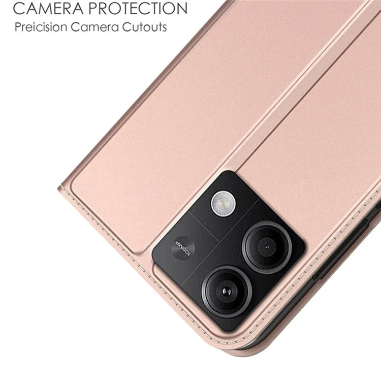 For Xiaomi Redmi Note 13 5G Case Stand Function Magnetic Closure Leather Phone Cover Card Slot