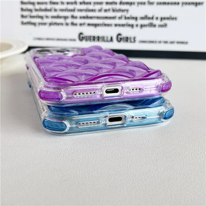 For iPhone 15 Pro Case Rhombus Texture PC+TPU Shockproof Phone Cover