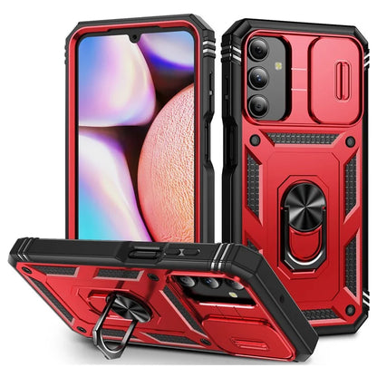 For Samsung Galaxy A15 4G / 5G Case TPU+PC Slide Camshield Kickstand Phone Cover