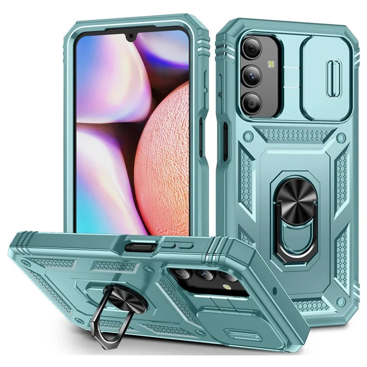For Samsung Galaxy A15 4G / 5G Case TPU+PC Slide Camshield Kickstand Phone Cover