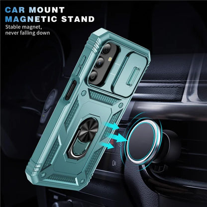 For Samsung Galaxy A15 4G / 5G Case TPU+PC Slide Camshield Kickstand Phone Cover