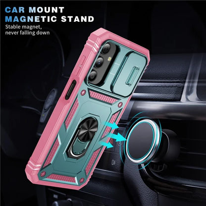 For Samsung Galaxy A15 4G / 5G Case TPU+PC Slide Camshield Kickstand Phone Cover