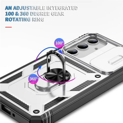 For Samsung Galaxy A55 5G Kickstand Case TPU+PC Camshield Hybrid Phone Cover