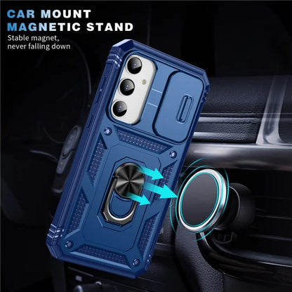 For Samsung Galaxy A55 5G Kickstand Case TPU+PC Camshield Hybrid Phone Cover