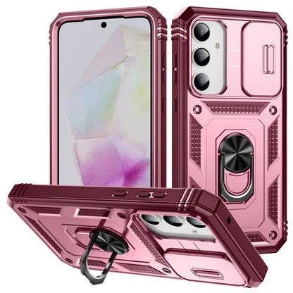 For Samsung Galaxy A55 5G Kickstand Case TPU+PC Camshield Hybrid Phone Cover