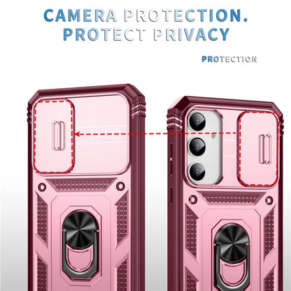 For Samsung Galaxy A55 5G Kickstand Case TPU+PC Camshield Hybrid Phone Cover