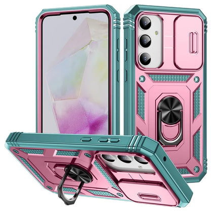 For Samsung Galaxy A55 5G Kickstand Case TPU+PC Camshield Hybrid Phone Cover