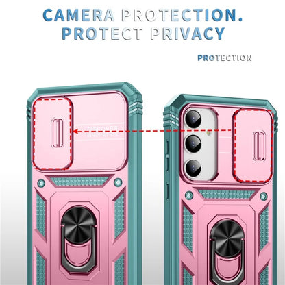 For Samsung Galaxy A55 5G Kickstand Case TPU+PC Camshield Hybrid Phone Cover