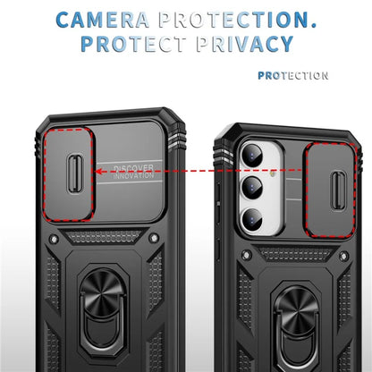 For Samsung Galaxy A55 5G Kickstand Case TPU+PC Camshield Hybrid Phone Cover