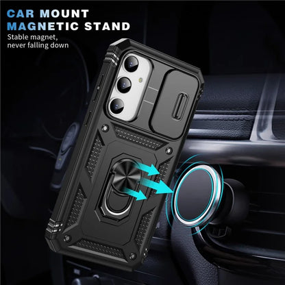 For Samsung Galaxy A55 5G Kickstand Case TPU+PC Camshield Hybrid Phone Cover