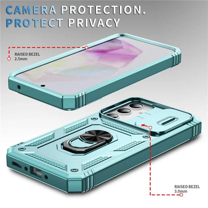 For Samsung Galaxy A55 5G Kickstand Case TPU+PC Camshield Hybrid Phone Cover