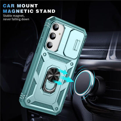 For Samsung Galaxy A55 5G Kickstand Case TPU+PC Camshield Hybrid Phone Cover