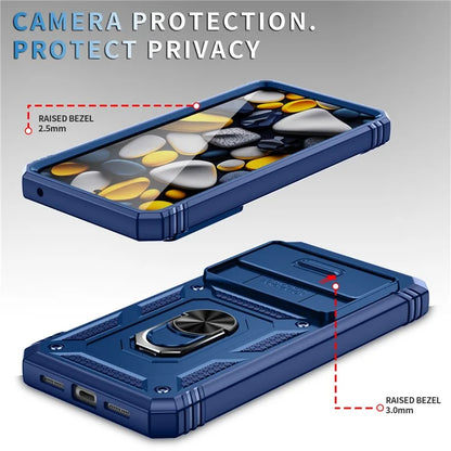 For Google Pixel 8 Pro Case Camshield Ring Holder Kickstand TPU+PC Phone Cover