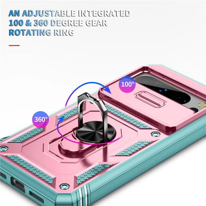 For Google Pixel 8 Pro Case Camshield Ring Holder Kickstand TPU+PC Phone Cover