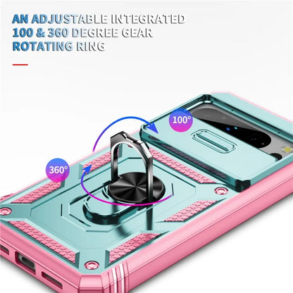 For Google Pixel 8 Pro Case Camshield Ring Holder Kickstand TPU+PC Phone Cover