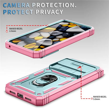 For Google Pixel 8 Pro Case Camshield Ring Holder Kickstand TPU+PC Phone Cover