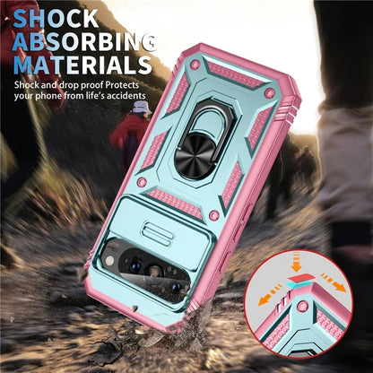 For Google Pixel 9 Pro XL Case Slide Lens Cover Kickstand TPU+PC Phone Protector