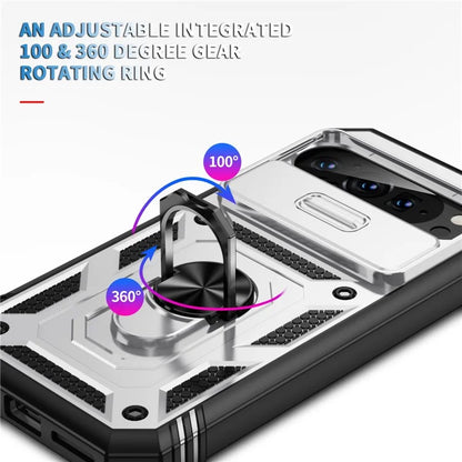 For Google Pixel 9 / Pixel 9 Pro Case Camshield Rotary Kickstand TPU+PC Phone Cover