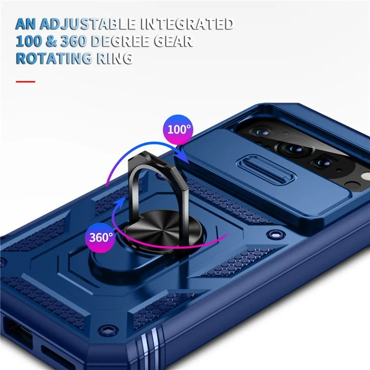 For Google Pixel 9 / Pixel 9 Pro Case Camshield Rotary Kickstand TPU+PC Phone Cover