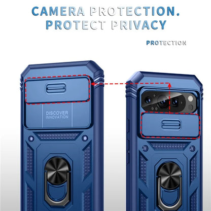 For Google Pixel 9 / Pixel 9 Pro Case Camshield Rotary Kickstand TPU+PC Phone Cover