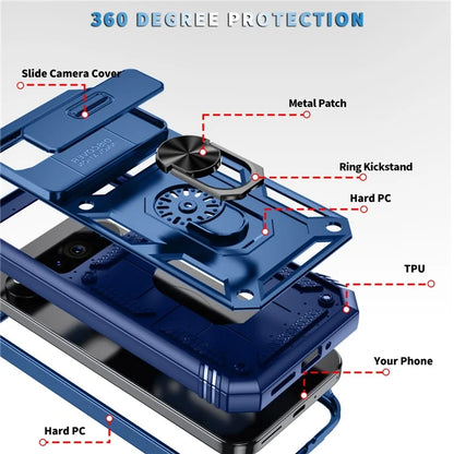 For Google Pixel 9 / Pixel 9 Pro Case Camshield Rotary Kickstand TPU+PC Phone Cover