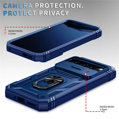 For Google Pixel 9 / Pixel 9 Pro Case Camshield Rotary Kickstand TPU+PC Phone Cover