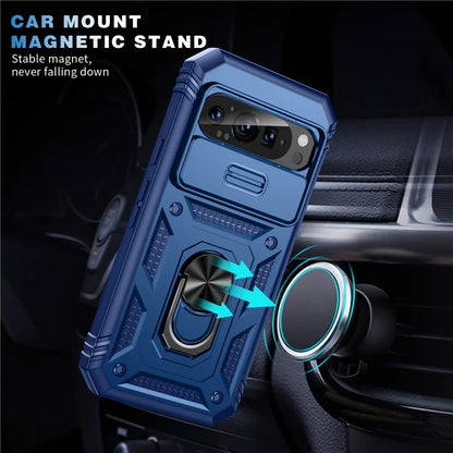 For Google Pixel 9 / Pixel 9 Pro Case Camshield Rotary Kickstand TPU+PC Phone Cover