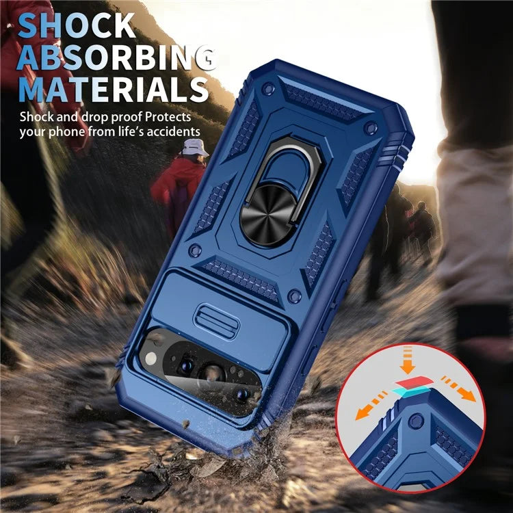For Google Pixel 9 / Pixel 9 Pro Case Camshield Rotary Kickstand TPU+PC Phone Cover