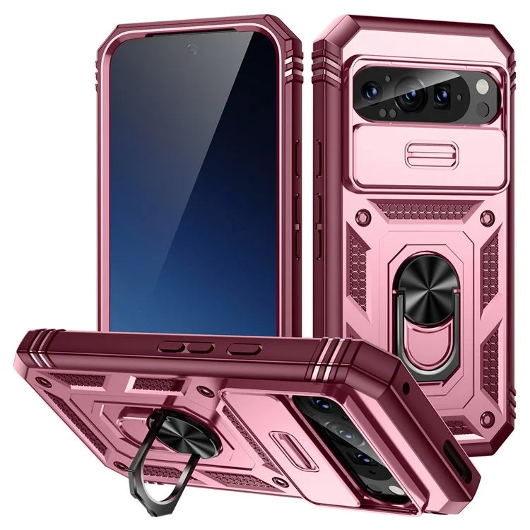 For Google Pixel 9 / Pixel 9 Pro Case Camshield Rotary Kickstand TPU+PC Phone Cover