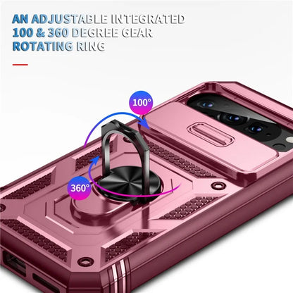For Google Pixel 9 / Pixel 9 Pro Case Camshield Rotary Kickstand TPU+PC Phone Cover