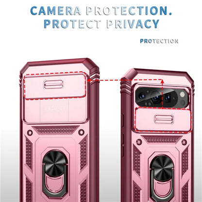 For Google Pixel 9 / Pixel 9 Pro Case Camshield Rotary Kickstand TPU+PC Phone Cover