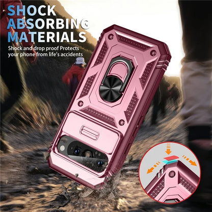 For Google Pixel 9 / Pixel 9 Pro Case Camshield Rotary Kickstand TPU+PC Phone Cover
