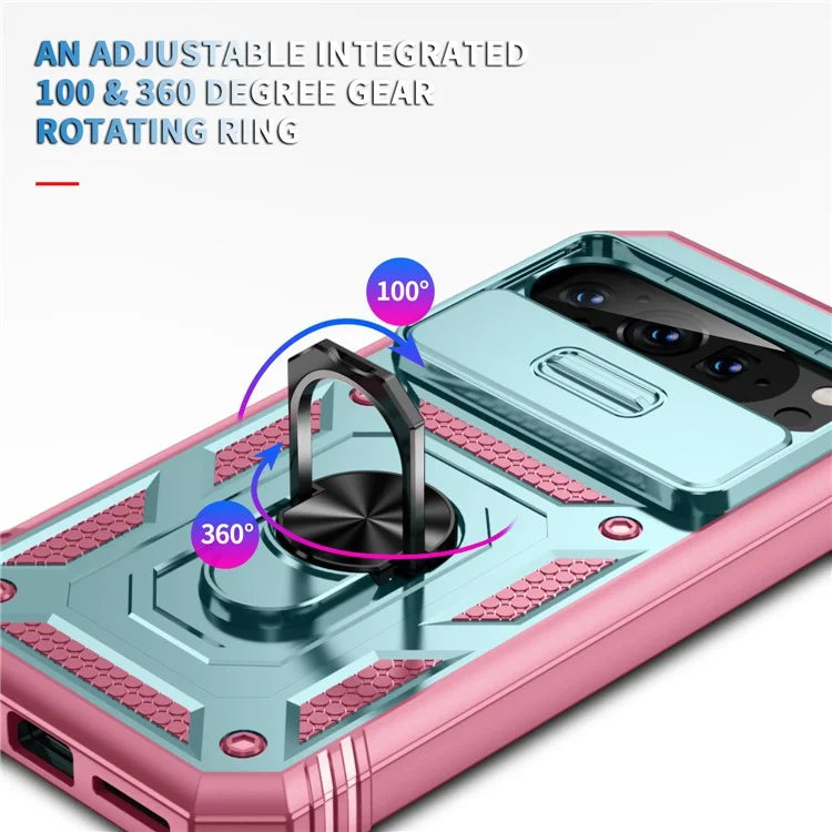 For Google Pixel 9 / Pixel 9 Pro Case Camshield Rotary Kickstand TPU+PC Phone Cover
