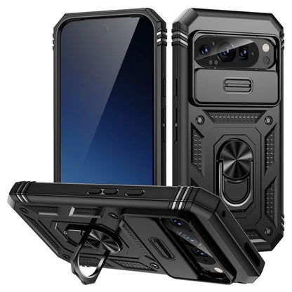 For Google Pixel 9 / Pixel 9 Pro Case Camshield Rotary Kickstand TPU+PC Phone Cover