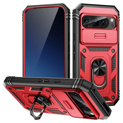 For Google Pixel 9 / Pixel 9 Pro Case Camshield Rotary Kickstand TPU+PC Phone Cover
