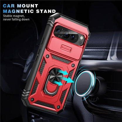 For Google Pixel 9 / Pixel 9 Pro Case Camshield Rotary Kickstand TPU+PC Phone Cover