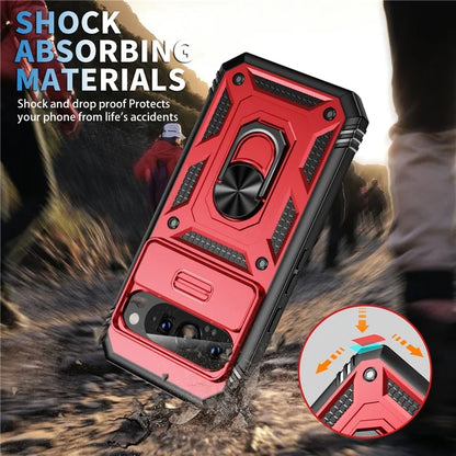 For Google Pixel 9 / Pixel 9 Pro Case Camshield Rotary Kickstand TPU+PC Phone Cover
